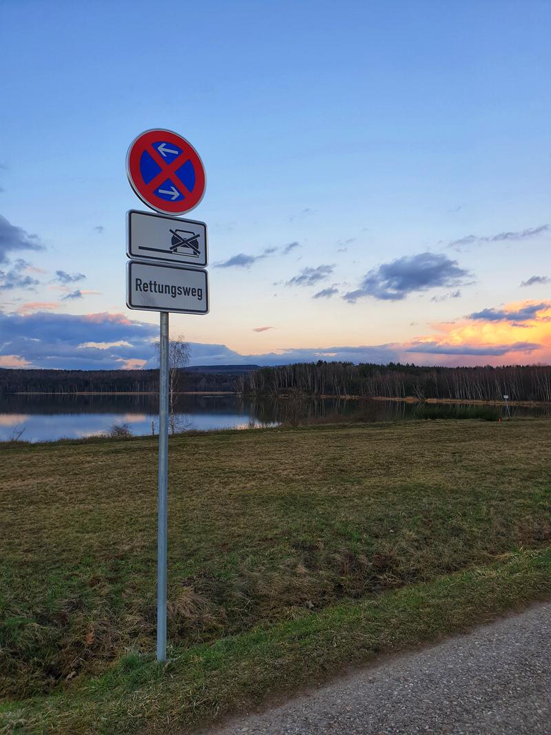 Rettungsweg am Steinberger See