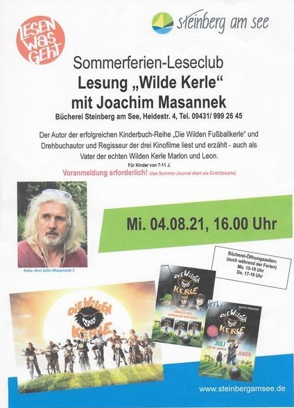 Lesung "Wilde Kerle" mit Joachim Masannek